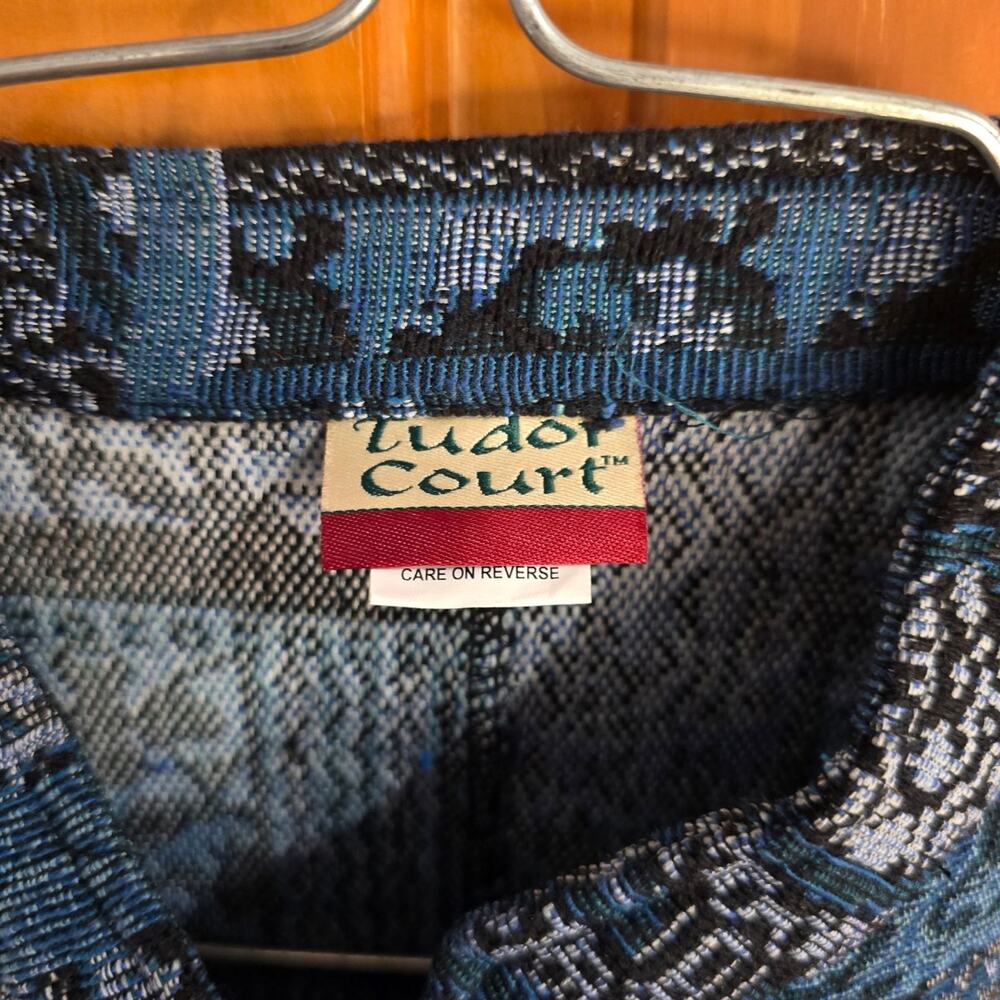 90s Vintage Navy Blue Patchwork Jacket Cotton - Picture 3 of 4